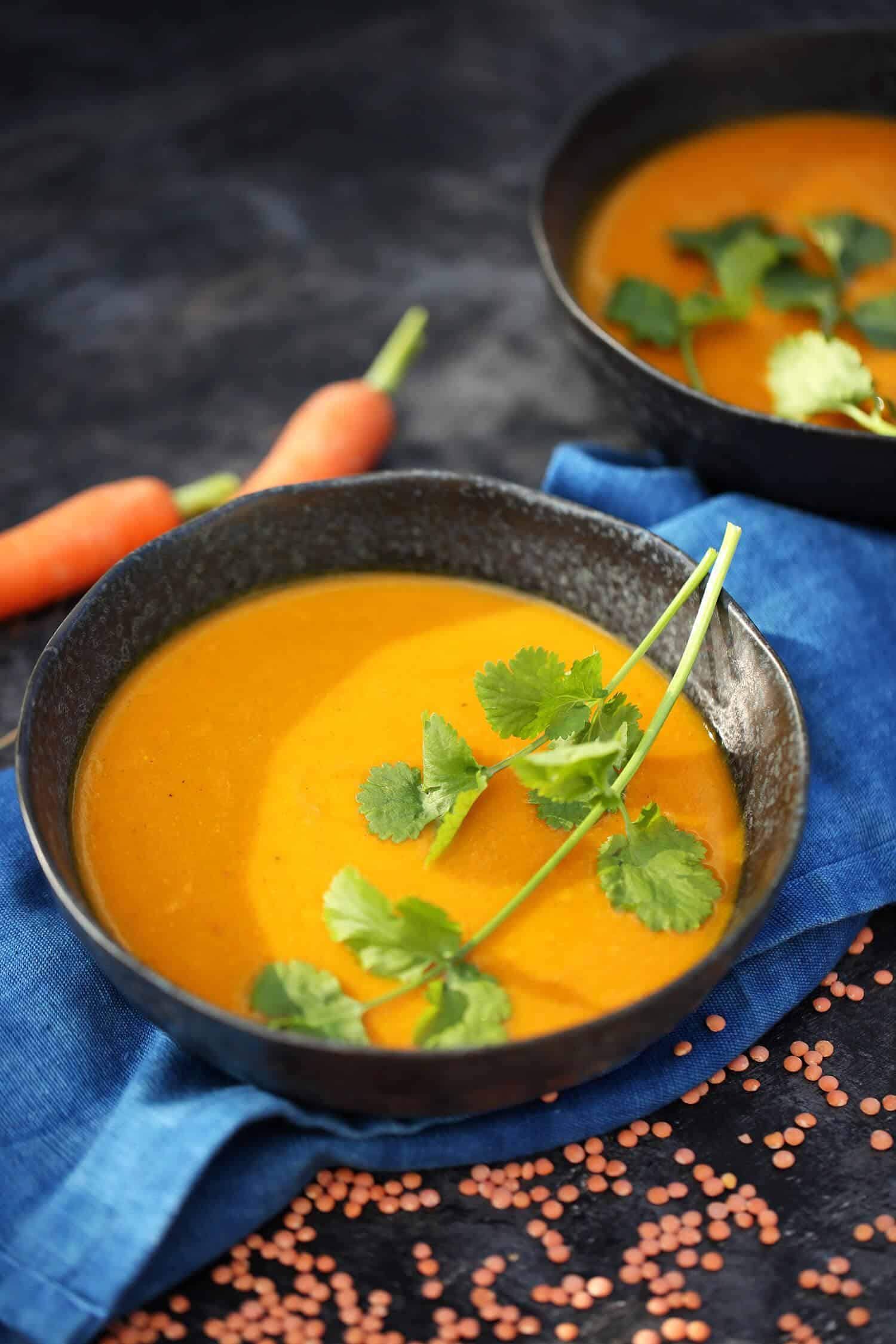 Karotten-Linsen Suppe - Détails de la Recette