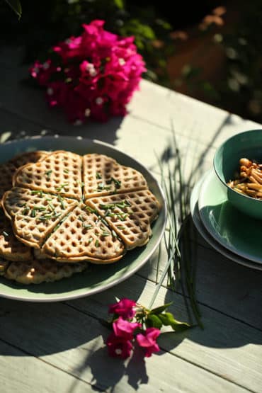 Herzhafte Waffeln