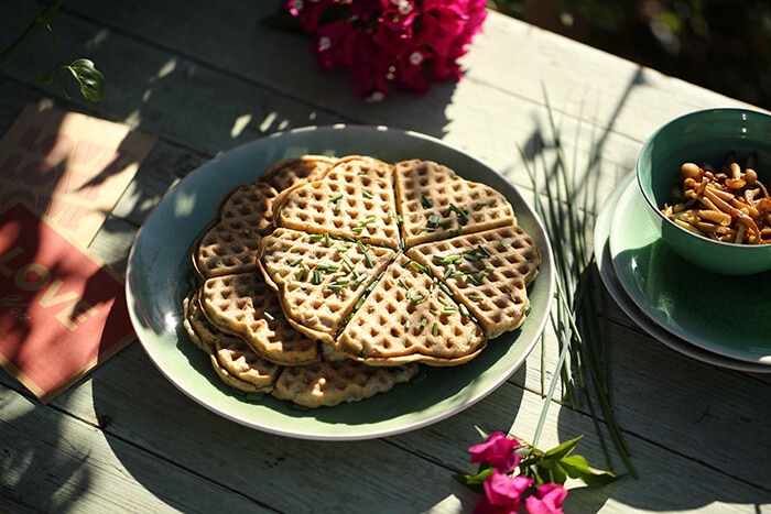 Herzhafte Waffeln