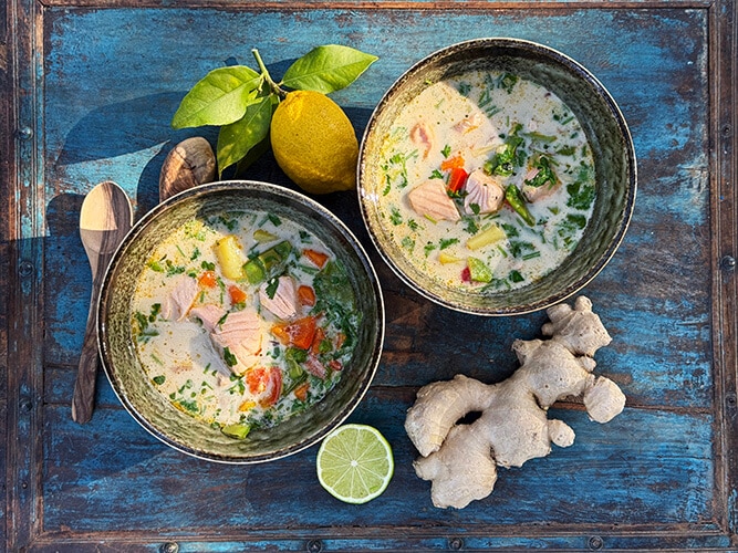 Entzündungshemmende Fischsuppe