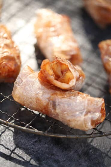 Apfel-Frühlingsrollen