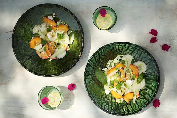 Gurken-Pfirsich-Salat
