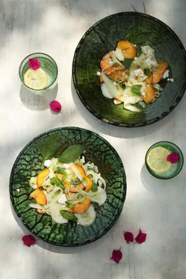 Gurken-Pfirsich-Salat